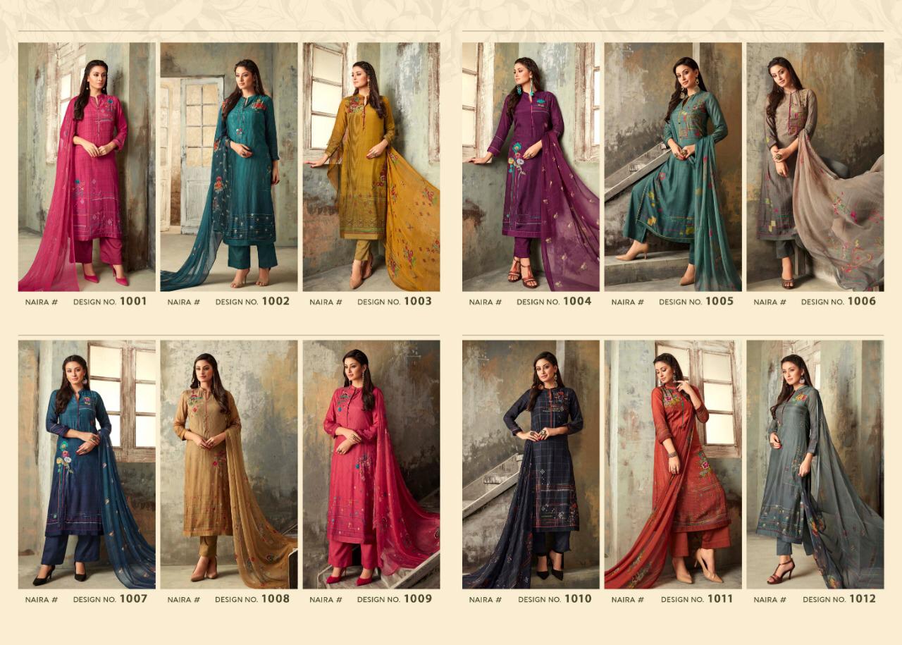 Naira By Esta Designs 1001 To 1012 Series Designer Suits Collection Beautiful Stylish Fancy Colorful Party Wear & Occasional Wear Cotton Silk Printed Dresses At Wholesale Price