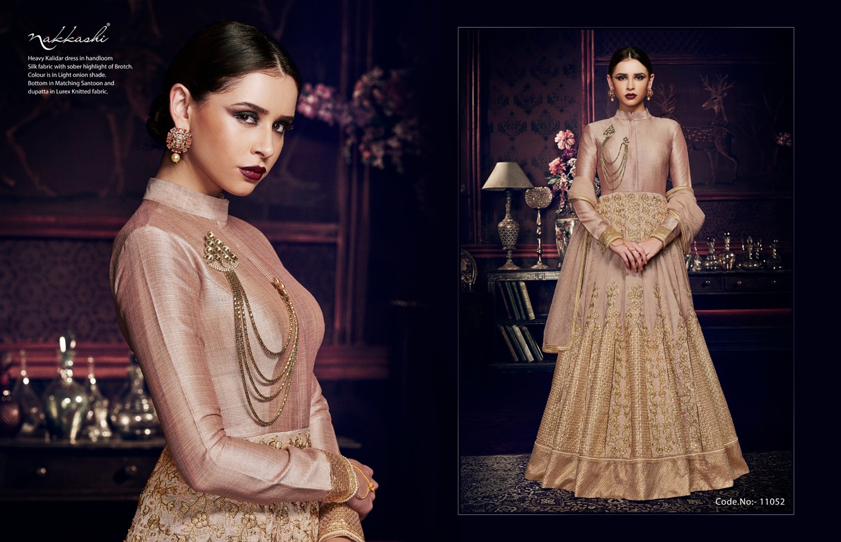Nakkashi 11052 Series By Nakkashi 11052 To 11058 Series Indian Wedding Wear Collection Beautiful Stylish Fancy Colorful Party Wear & Occasional Wear Handloom Silk Dresses At Wholesale Price