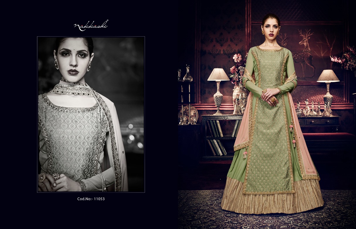 Nakkashi 11052 Series By Nakkashi 11052 To 11058 Series Indian Wedding Wear Collection Beautiful Stylish Fancy Colorful Party Wear & Occasional Wear Handloom Silk Dresses At Wholesale Price