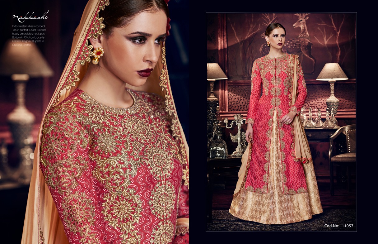Nakkashi 11052 Series By Nakkashi 11052 To 11058 Series Indian Wedding Wear Collection Beautiful Stylish Fancy Colorful Party Wear & Occasional Wear Handloom Silk Dresses At Wholesale Price