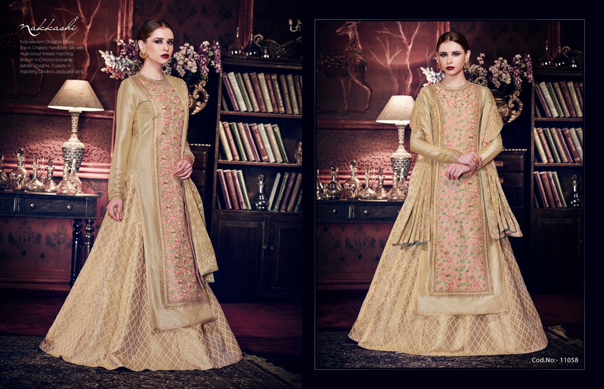 Nakkashi 11052 Series By Nakkashi 11052 To 11058 Series Indian Wedding Wear Collection Beautiful Stylish Fancy Colorful Party Wear & Occasional Wear Handloom Silk Dresses At Wholesale Price