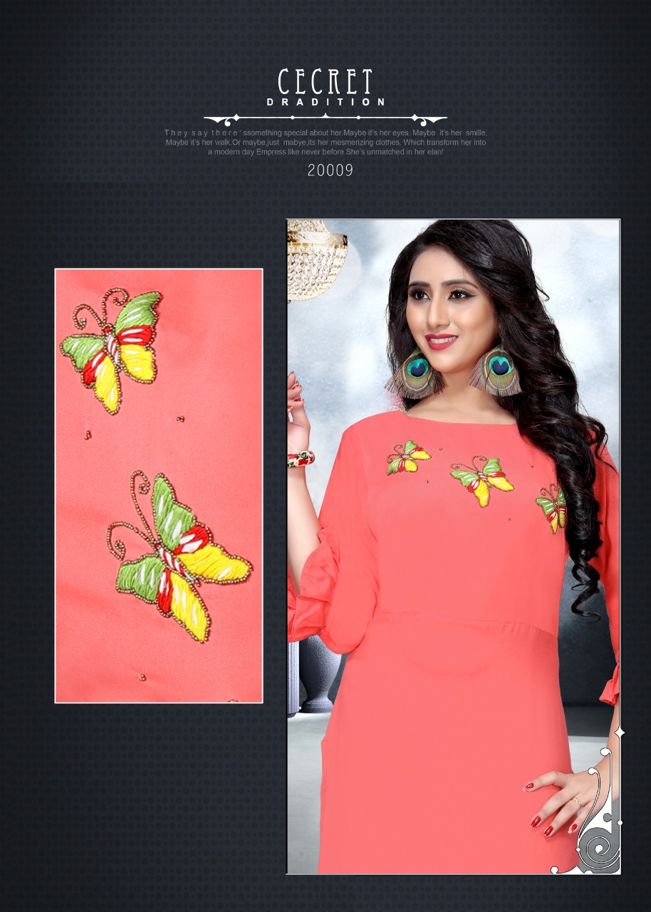 Nakkashi By Neeti Creation 20008 To 20014 Series Beautiful Colorful Stylish Fancy Casual Wear & Ethnic Wear & Ready To Wear Heavy Rayon Work Kurtis At Wholesale Price