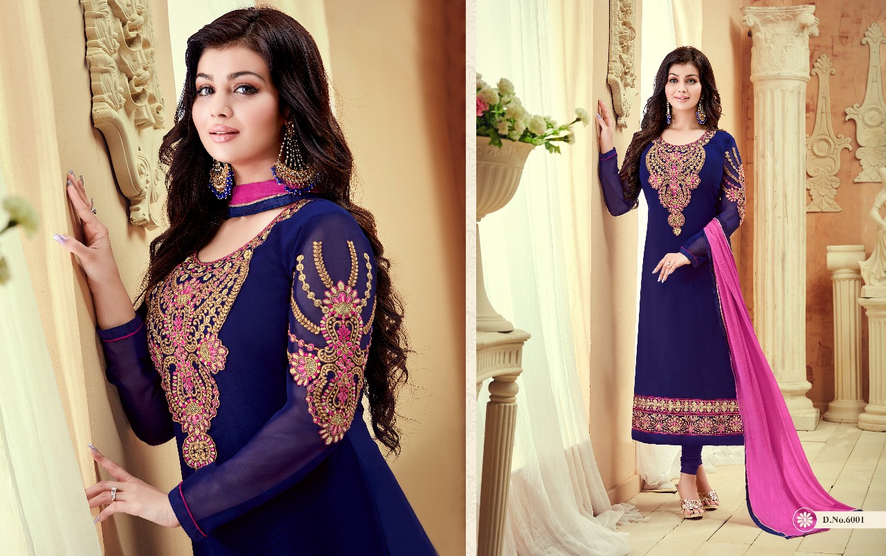 Sale Nakshatra Vol-6 By Antique Creation 6001 To 6008 Series Indian Designer Suits Bollywood Ethnic Wear With Embroidered Work Colorful Stylish Fancy Party Wear & Occasional Wear Georgette Dresses At Wholesale Price