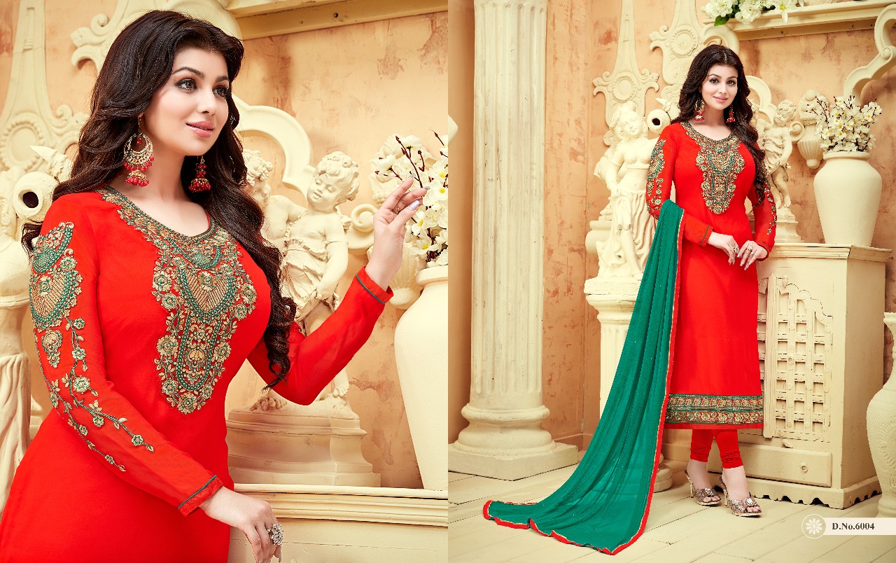 Sale Nakshatra Vol-6 By Antique Creation 6001 To 6008 Series Indian Designer Suits Bollywood Ethnic Wear With Embroidered Work Colorful Stylish Fancy Party Wear & Occasional Wear Georgette Dresses At Wholesale Price