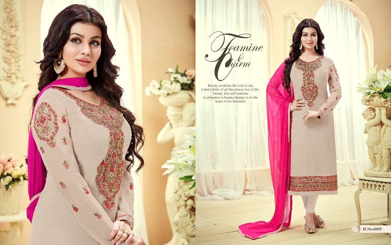 Sale Nakshatra Vol-6 By Antique Creation 6001 To 6008 Series Indian Designer Suits Bollywood Ethnic Wear With Embroidered Work Colorful Stylish Fancy Party Wear & Occasional Wear Georgette Dresses At Wholesale Price