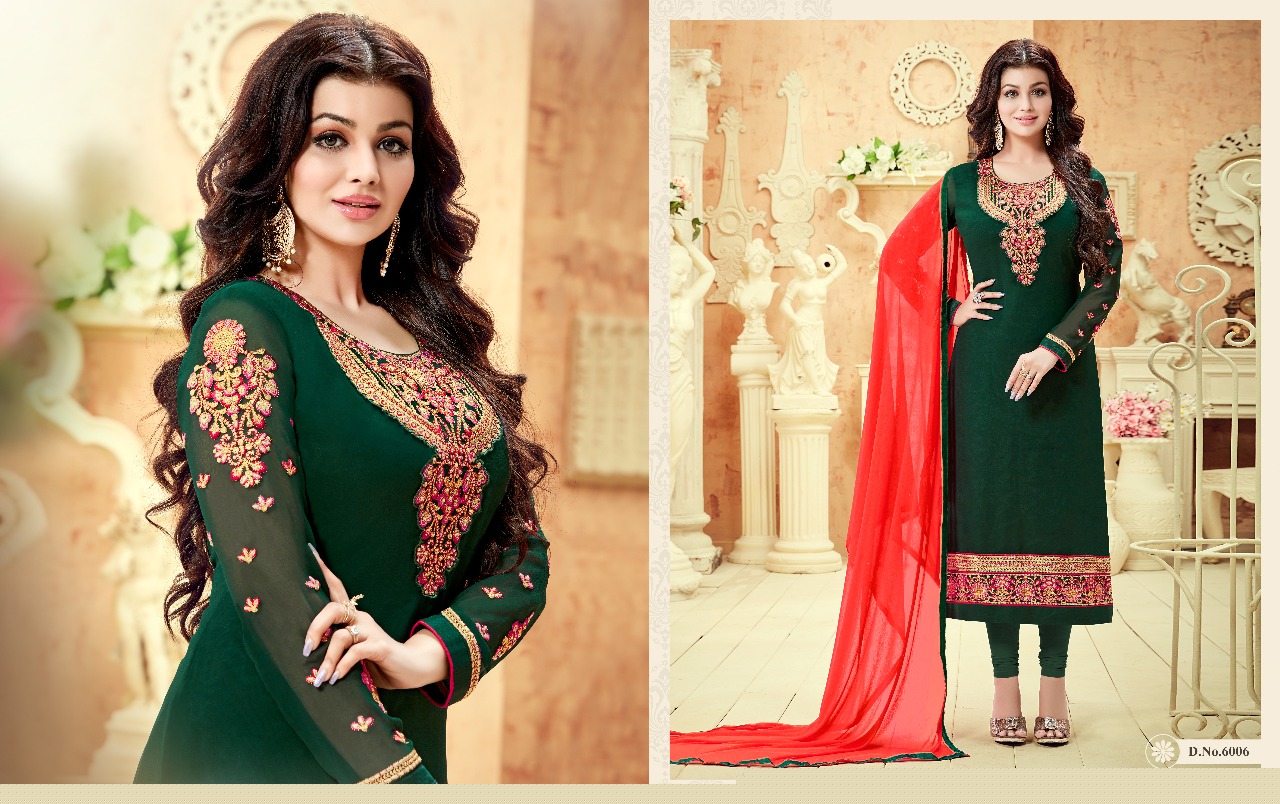 Sale Nakshatra Vol-6 By Antique Creation 6001 To 6008 Series Indian Designer Suits Bollywood Ethnic Wear With Embroidered Work Colorful Stylish Fancy Party Wear & Occasional Wear Georgette Dresses At Wholesale Price