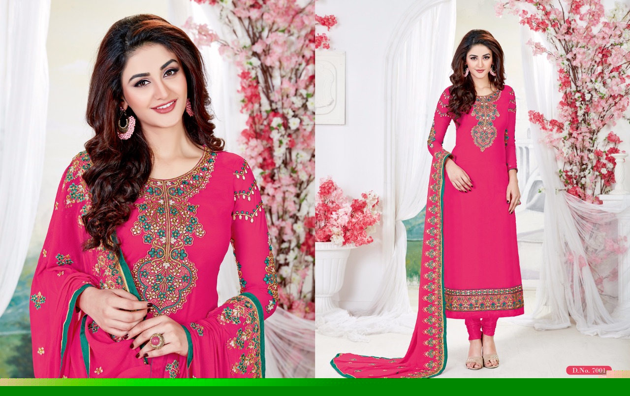 Nakshatra Vol-7 By Antique Creation 7001 To 7008 Series Indian Designer Suits Bollywood Ethnic Wear Colorful Stylish Fancy Party Wear & Occasional Wear Georgette Dresses At Wholesale Price
