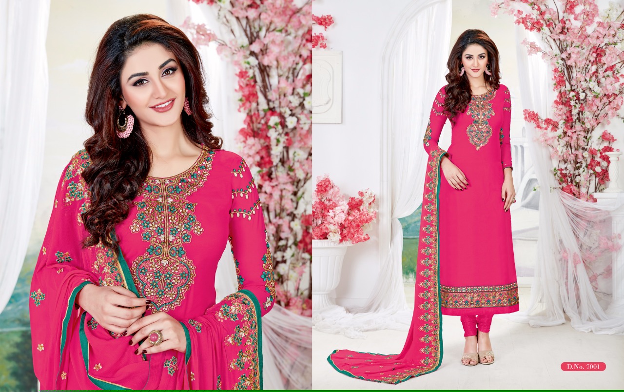 Nakshatra Vol-7 By Antique Creation 7001 To 7008 Series Indian Designer Suits Bollywood Ethnic Wear Colorful Stylish Fancy Party Wear & Occasional Wear Georgette Dresses At Wholesale Price