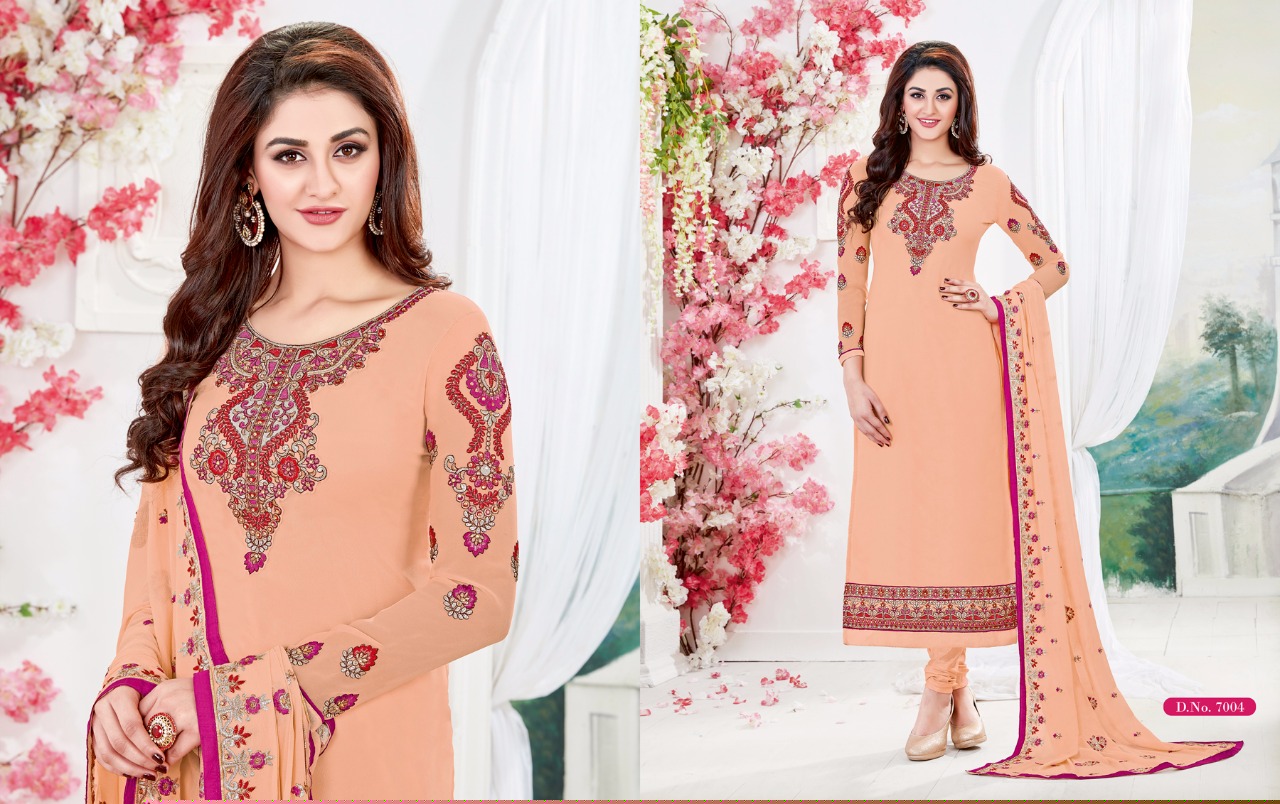 Nakshatra Vol-7 By Antique Creation 7001 To 7008 Series Indian Designer Suits Bollywood Ethnic Wear Colorful Stylish Fancy Party Wear & Occasional Wear Georgette Dresses At Wholesale Price