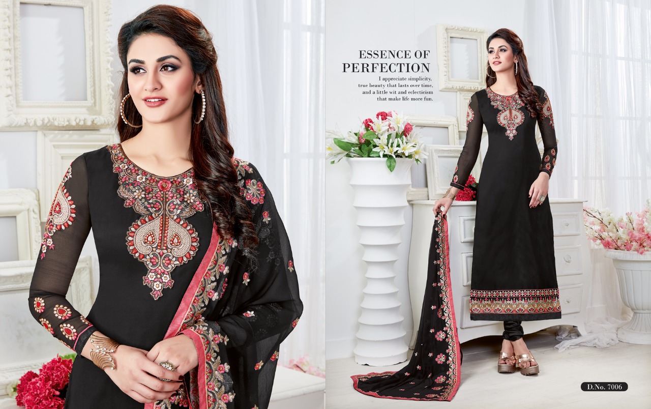 Nakshatra Vol-7 By Antique Creation 7001 To 7008 Series Indian Designer Suits Bollywood Ethnic Wear Colorful Stylish Fancy Party Wear & Occasional Wear Georgette Dresses At Wholesale Price