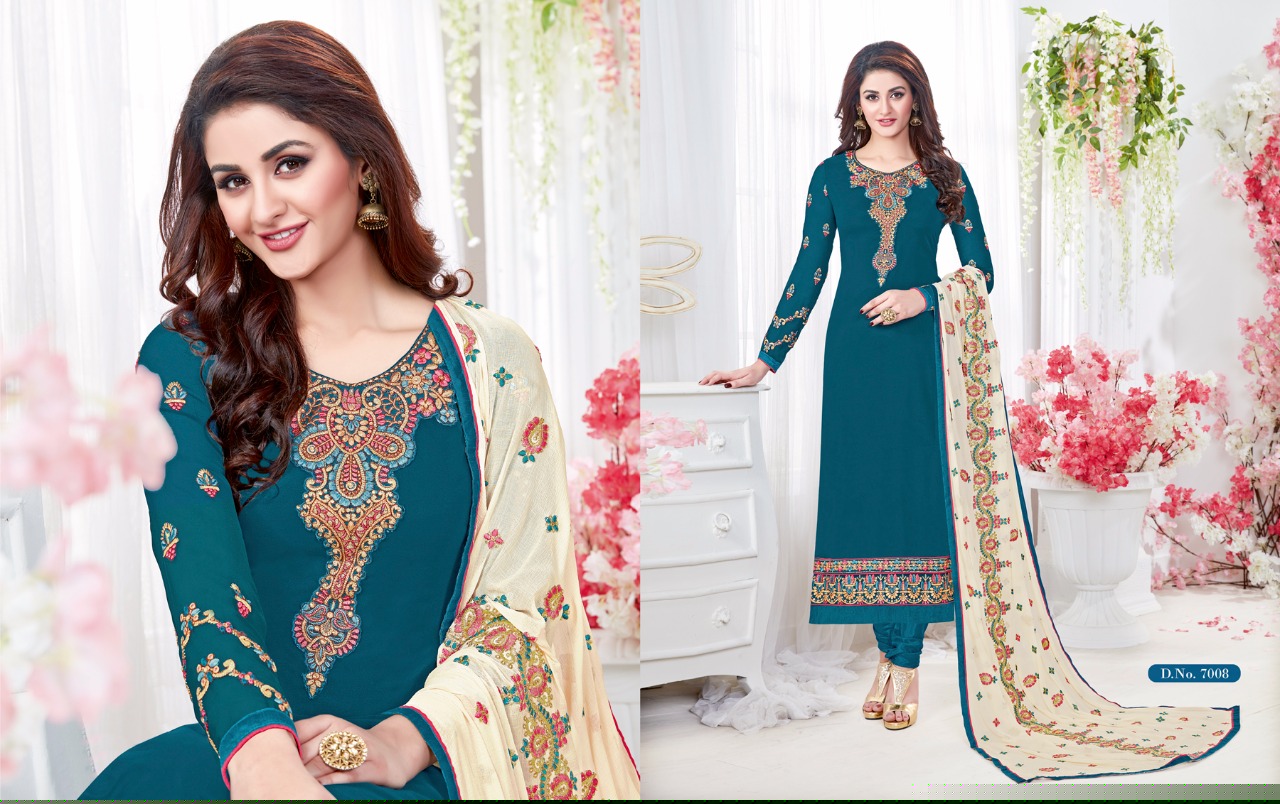 Nakshatra Vol-7 By Antique Creation 7001 To 7008 Series Indian Designer Suits Bollywood Ethnic Wear Colorful Stylish Fancy Party Wear & Occasional Wear Georgette Dresses At Wholesale Price