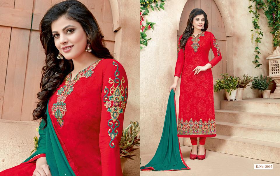 Sale Nakshatra Vol-8 By Antique Creation 8001 To 8008 Series Indian Designer Suits Bollywood Ethnic Wear With Embroidered Work Colorful Stylish Fancy Party Wear & Occasional Wear Georgette Dresses At Wholesale Price