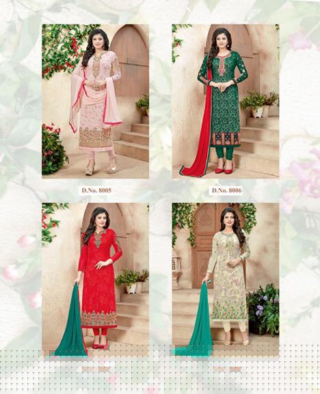 Sale Nakshatra Vol-8 By Antique Creation 8001 To 8008 Series Indian Designer Suits Bollywood Ethnic Wear With Embroidered Work Colorful Stylish Fancy Party Wear & Occasional Wear Georgette Dresses At Wholesale Price