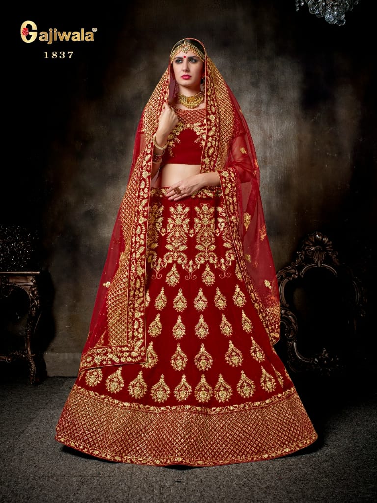 Nakshatra By Gajiwala Sarees 1829 To 1838 Series Indian Traditional Wear Collection Beautiful Stylish Fancy Colorful Party Wear & Occasional Wear Silk/ Velvet Lehengas At Wholesale Price
