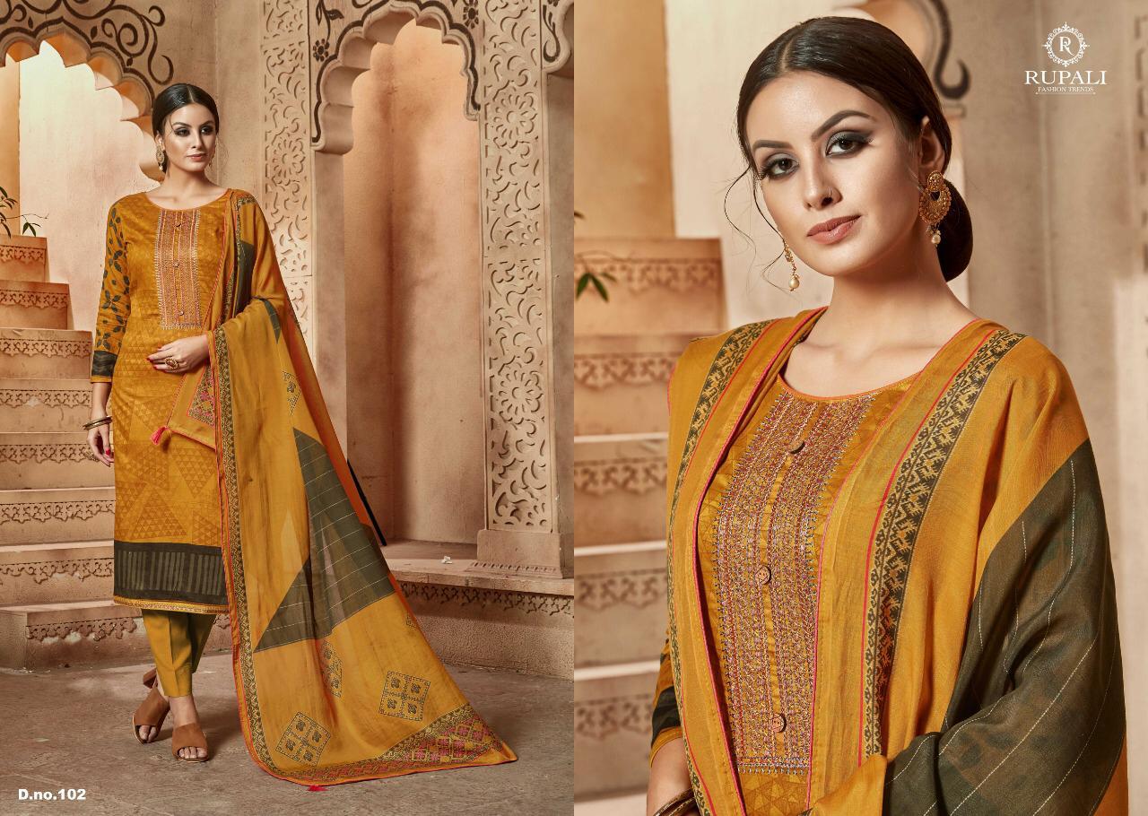 Nakshi Kantha By Rupali Fashion 101 To 1008 Series Beautiful Suits Colorful Stylish Fancy Casual Wear & Ethnic Wear Cotton Satin With Embroidery Work Dresses At Wholesale Price
