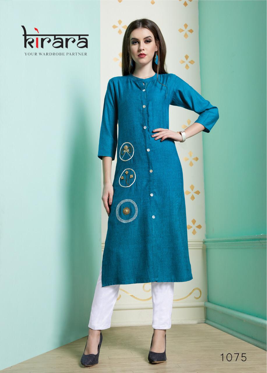 Namo By Kirara 1075 To 1082 Series Stylish Fancy Beautiful Colorful Casual Wear & Ethnic Wear Namo Two Tone Cotton Kurtis At Wholesale Price