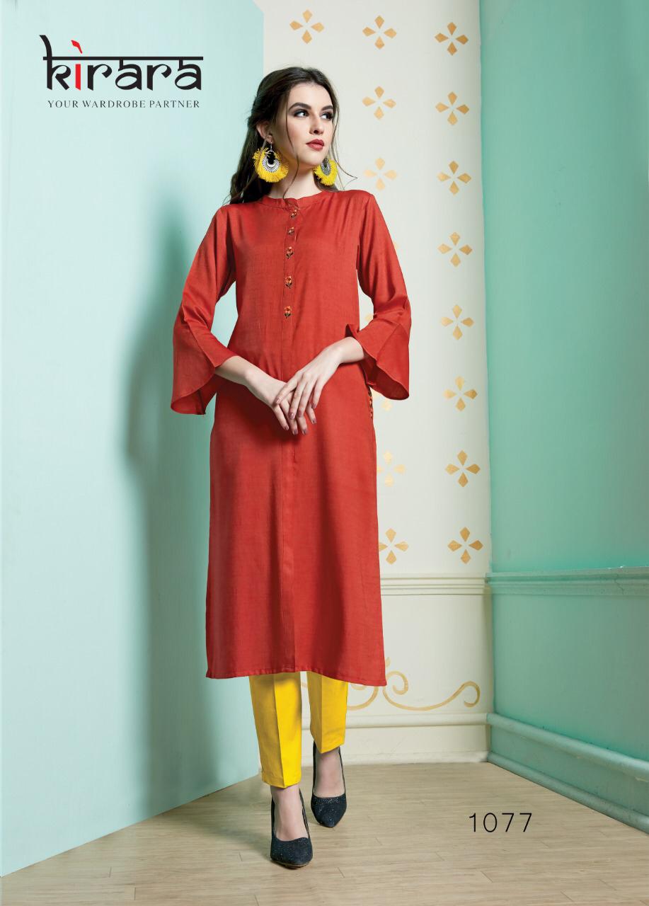 Namo By Kirara 1075 To 1082 Series Stylish Fancy Beautiful Colorful Casual Wear & Ethnic Wear Namo Two Tone Cotton Kurtis At Wholesale Price