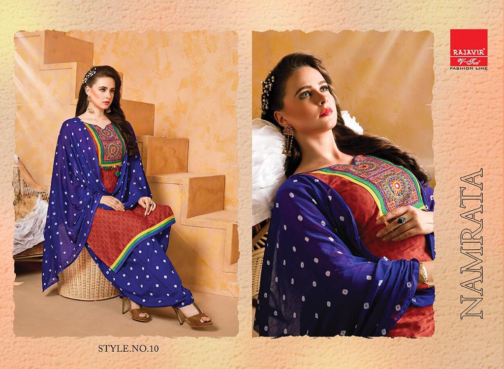 Namrata By Rajavir Fashion Line 09 To 17 Series Beautiful Stylish Fancy Colorful Casual Wear & Ethnic Wear & Ready To Wear Pure Cotton Print And Embroidered Dresses At Wholesale Price