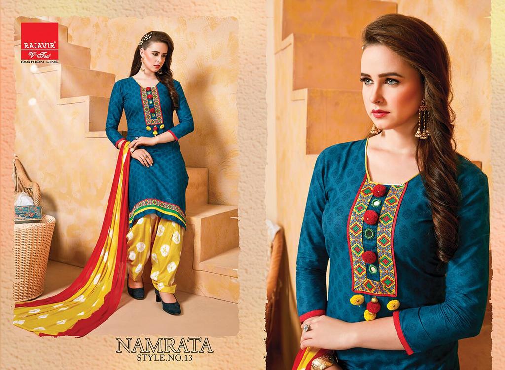 Namrata By Rajavir Fashion Line 09 To 17 Series Beautiful Stylish Fancy Colorful Casual Wear & Ethnic Wear & Ready To Wear Pure Cotton Print And Embroidered Dresses At Wholesale Price