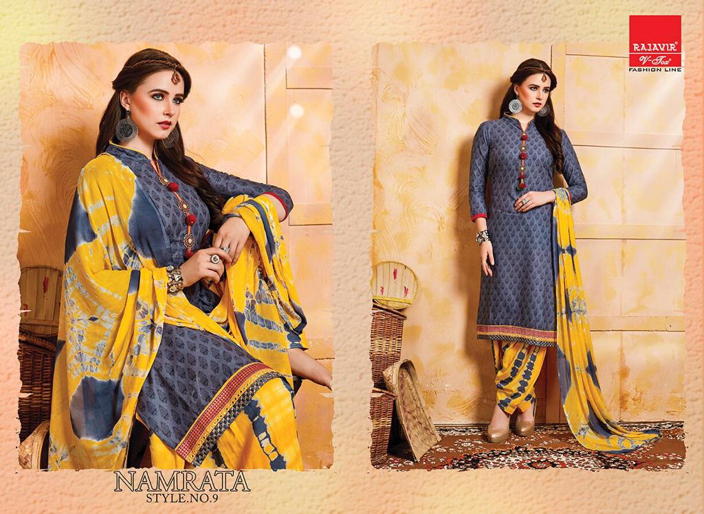 Namrata By Rajavir Fashion Line 09 To 17 Series Beautiful Stylish Fancy Colorful Casual Wear & Ethnic Wear & Ready To Wear Pure Cotton Print And Embroidered Dresses At Wholesale Price
