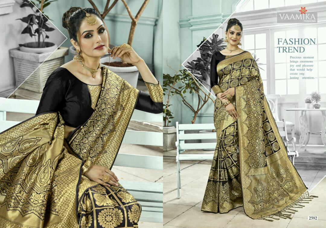 Narayani Silk Vol-2 By Vaamika Fashion 2581 To 2592 Series Indian Traditional Wear Collection Beautiful Stylish Fancy Colorful Party Wear & Occasional Wear Narayan Silk Sarees At Wholesale Price