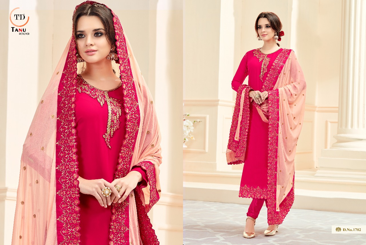 Nargis Vol-2 By Tanu Designer 1701 To 1706 Series Designer Eautiful Stylish Fancy Colorful Party Wear & Occasional Wear Pure Blooming Georgette Embroidered Dresses At Wholesale Price