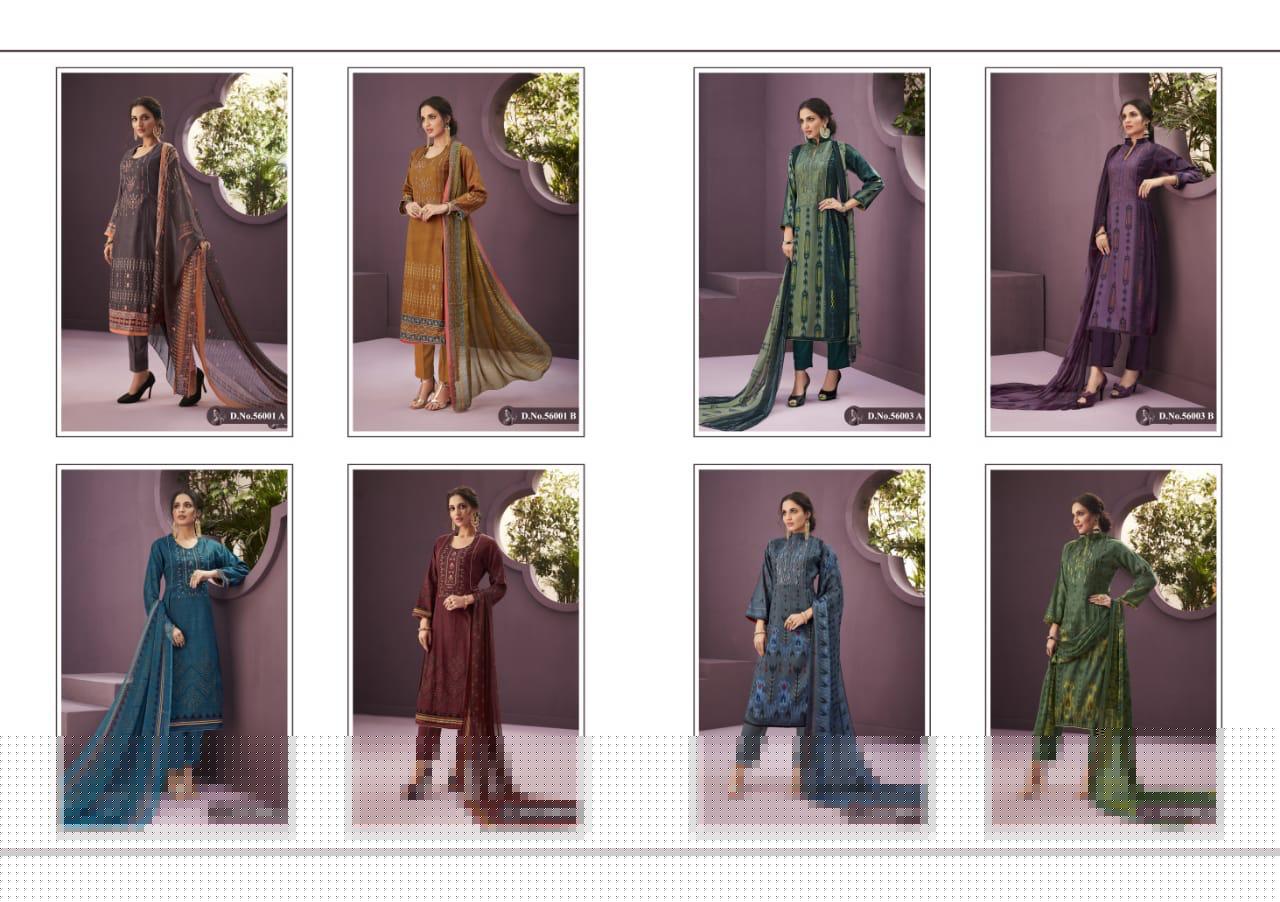 Nargis By Kapil Fab 56001-a To 56004-b Series Beautiful Suits Stylish Fancy Colorful Casual Wear & Ethnic Wear Collection Pure Cotton Jam Print Embroidery Dresses At Wholesale Price