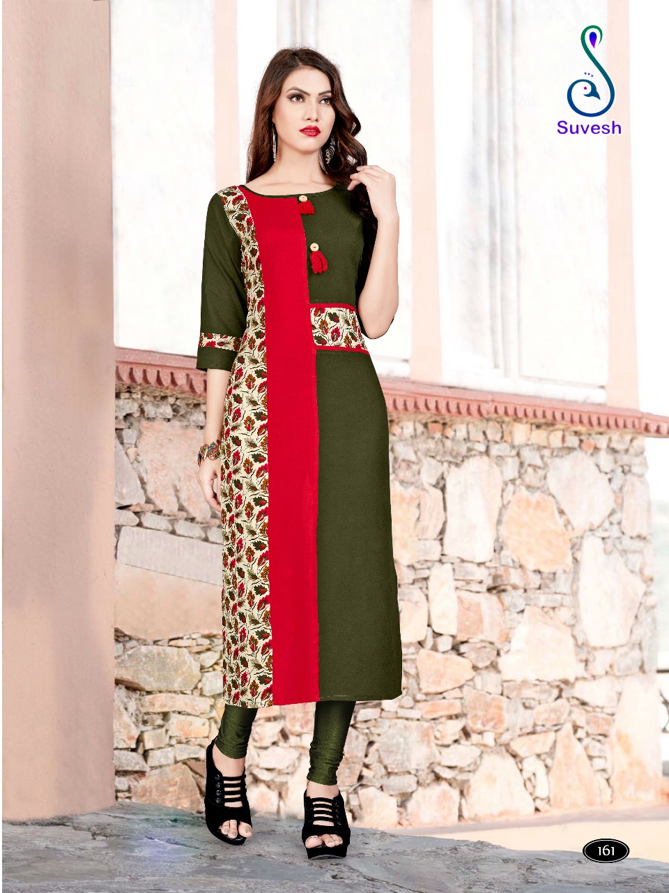 Natasha Vol-11 By Suvesh 155 To 162 Series Beautiful Stylish Fancy Colorful Casual Wear & Ethnic Wear Heavy Rayon Printed Kurtis At Wholesale Price