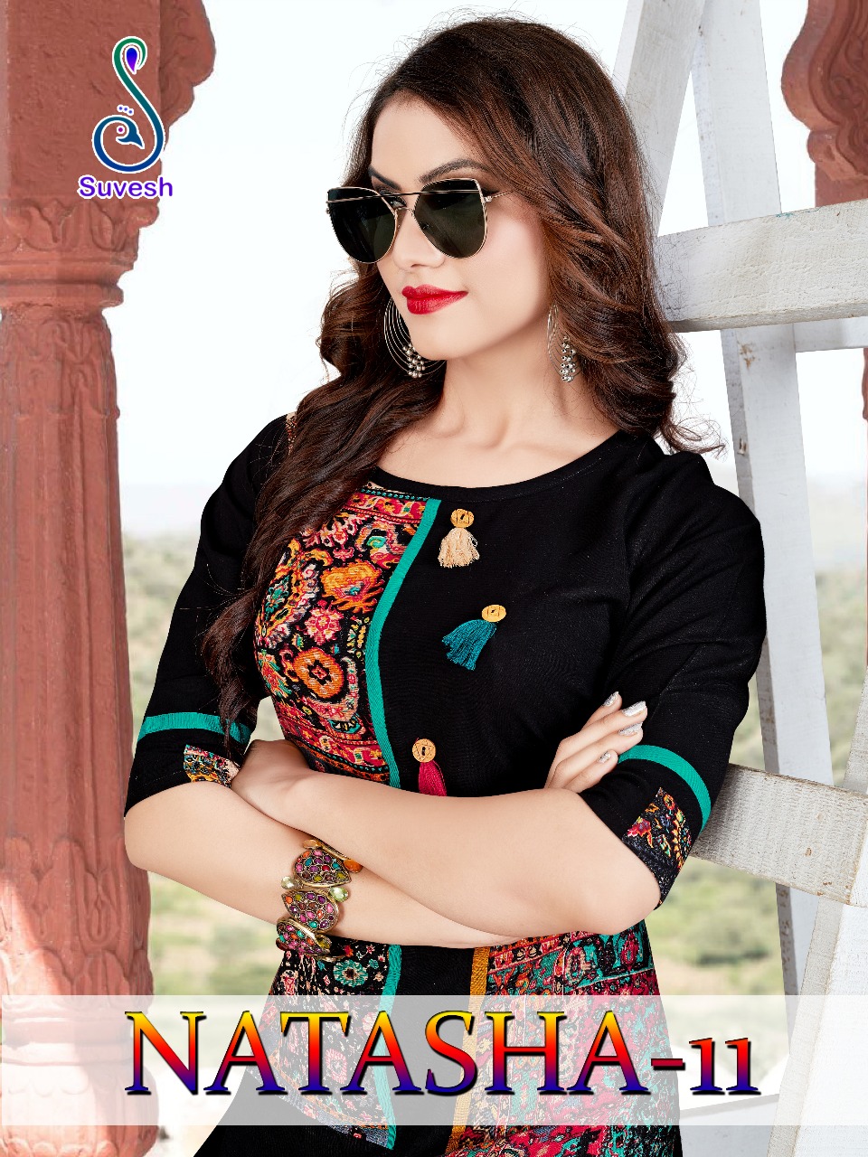 Natasha Vol-11 By Suvesh 155 To 162 Series Beautiful Stylish Fancy Colorful Casual Wear & Ethnic Wear Heavy Rayon Printed Kurtis At Wholesale Price