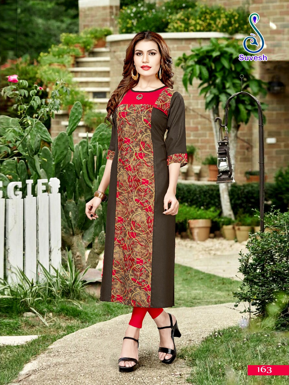 Natasha Vol-13 By Suvesh 163 To 170 Series Beautiful Stylish Fancy Colorful Casual Wear & Ethnic Wear & Ready To Wear Heavy Rayon Printed Kurtis At Wholesale Price