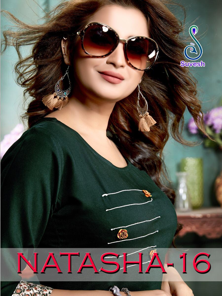 Natasha Vol-16 By Suvesh 179 To 185 Series Beautiful Colorful Stylish Fancy Casual Wear & Ethnic Wear & Ready To Wear Haevy Reyon Print Kurtis At Wholesale Price