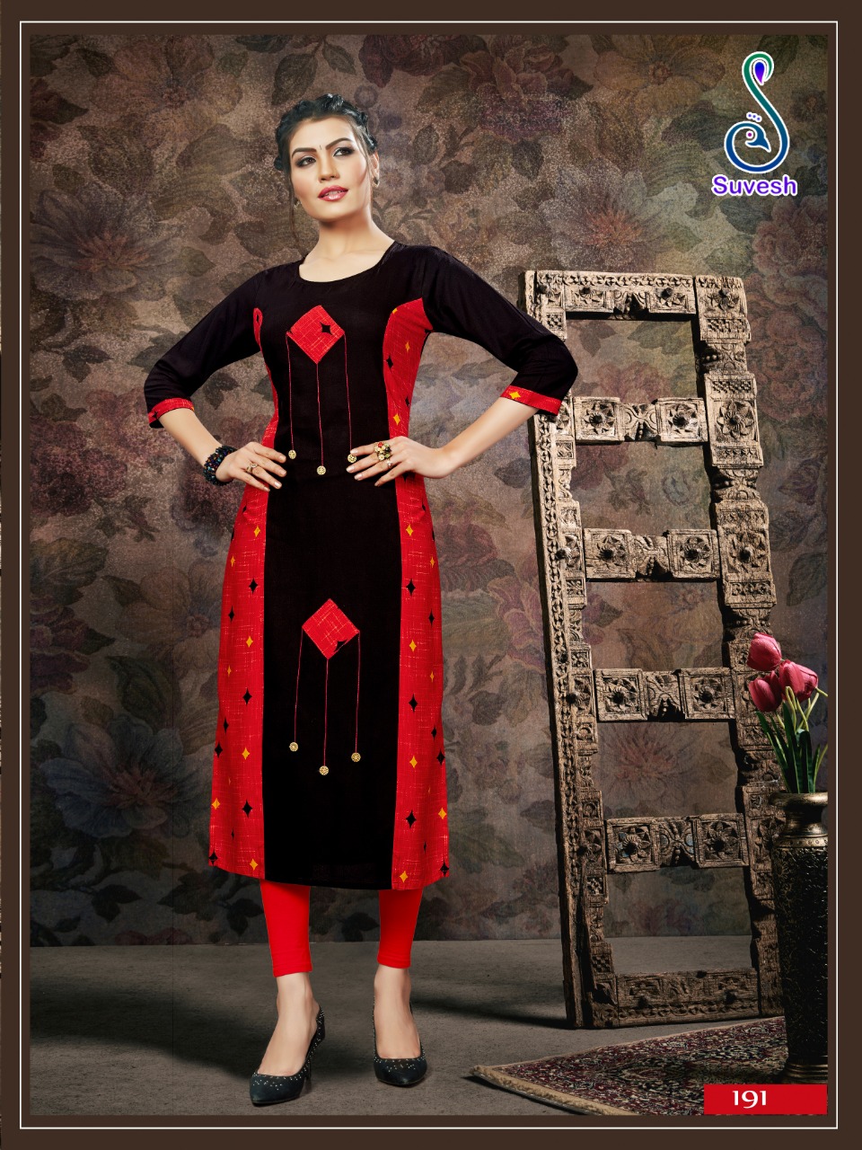 Natasha Vol-17 By Suvesh 186 To 192 Series Beautiful Colorful Stylish Fancy Casual Wear & Ethnic Wear & Ready To Wear Haevy Reyon Print Kurtis At Wholesale Price