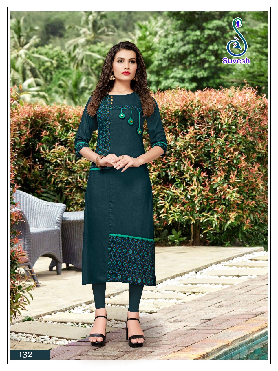 Natasha Vol-7 By Suvesh 131 To 138 Series Beautiful Stylish Fancy Colorful Casual Wear & Ethnic Wear Collection Heavy Rayon Printed Kurtis At Wholesale Price