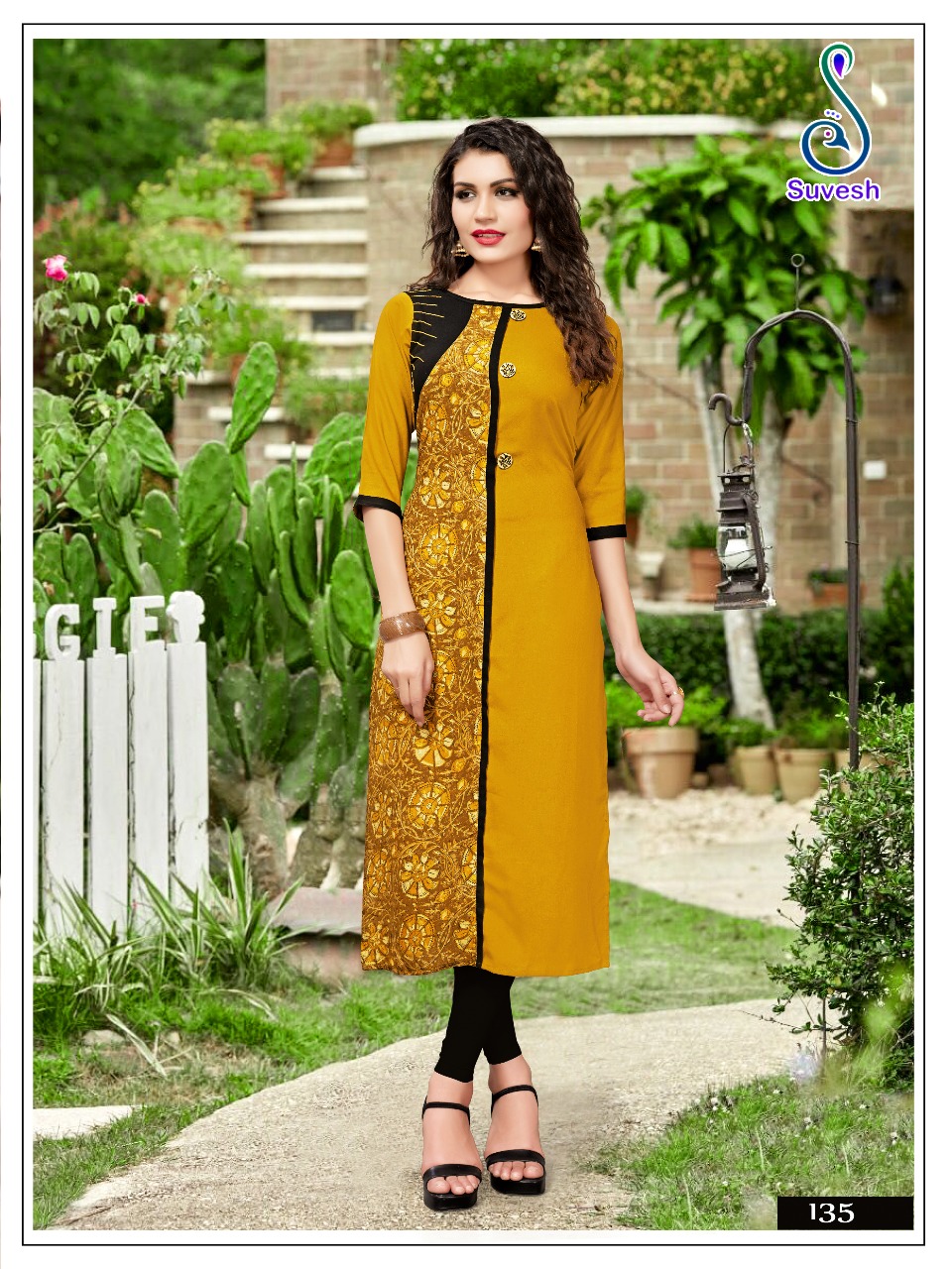Natasha Vol-7 By Suvesh 131 To 138 Series Beautiful Stylish Fancy Colorful Casual Wear & Ethnic Wear Collection Heavy Rayon Printed Kurtis At Wholesale Price