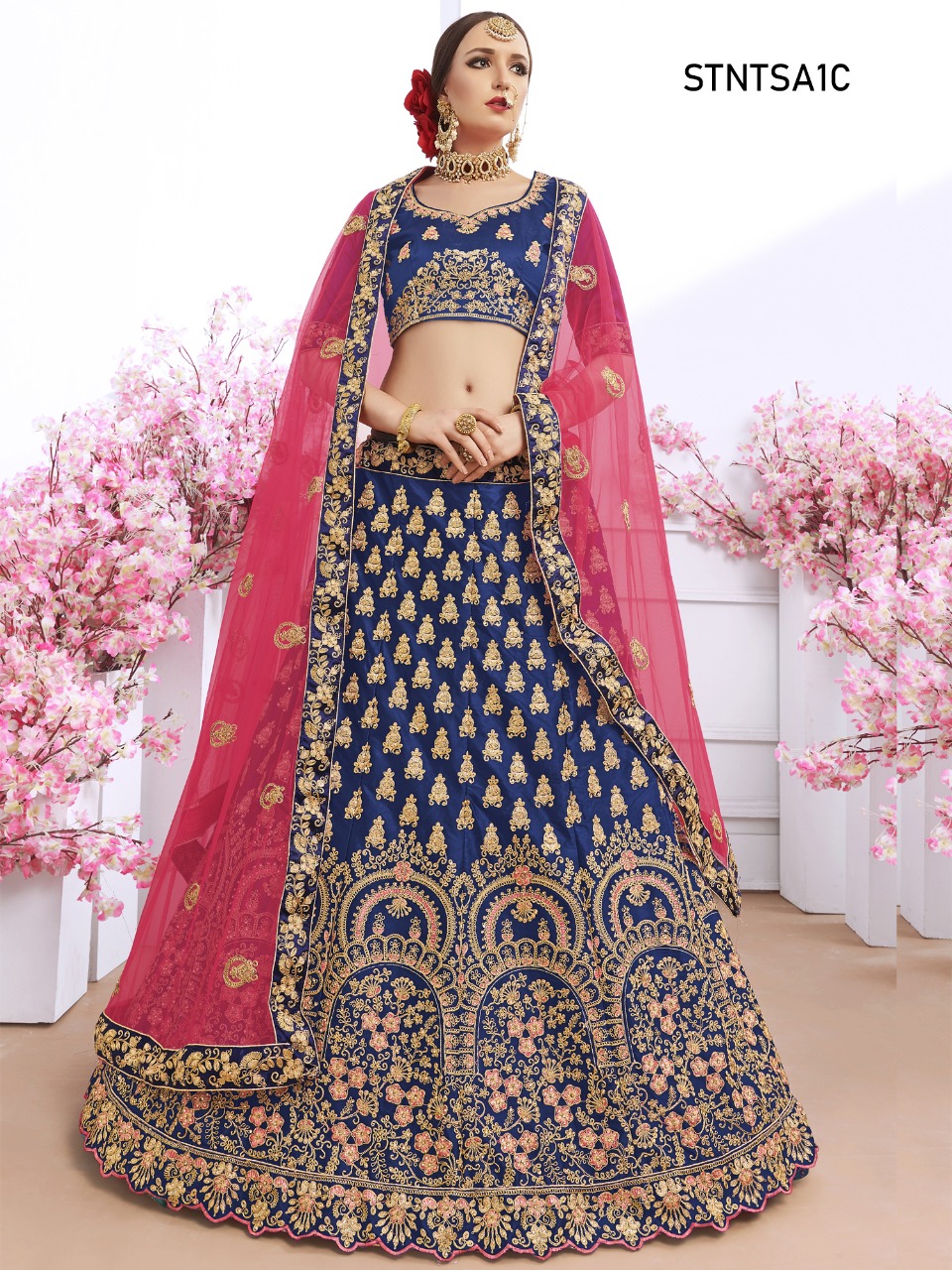 Natasha By Aasvaa 1001-a To 1001-f Series Indian Wedding Wear Collection Beautiful Stylish Fancy Colorful Party Wear & Occasional Wear Net Lehengas At Wholesale Price