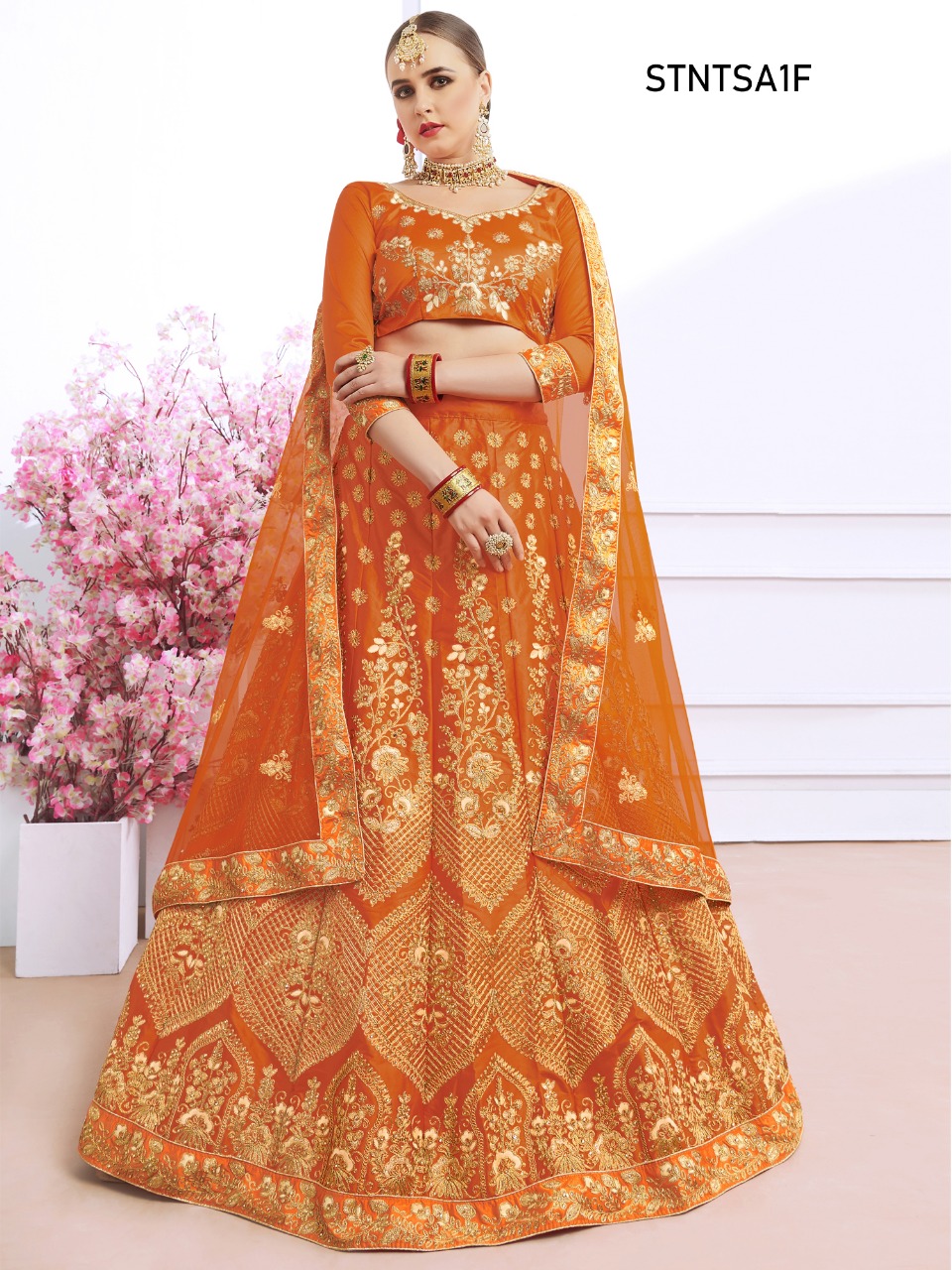 Natasha By Aasvaa 1001-a To 1001-f Series Indian Wedding Wear Collection Beautiful Stylish Fancy Colorful Party Wear & Occasional Wear Net Lehengas At Wholesale Price