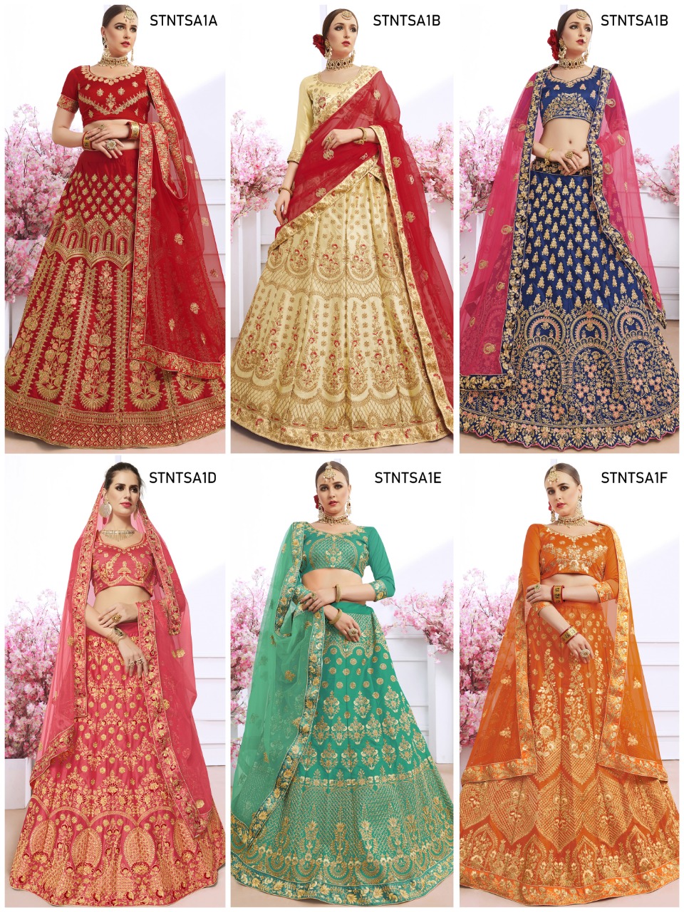 Natasha By Aasvaa 1001-a To 1001-f Series Indian Wedding Wear Collection Beautiful Stylish Fancy Colorful Party Wear & Occasional Wear Net Lehengas At Wholesale Price