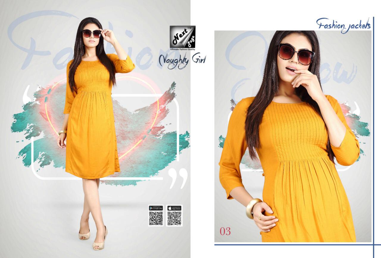 Naughty Girl By Next Page 01 To 10 Series Beautiful Colorful Stylish Fancy Casual Wear & Ethnic Wear & Ready To Wear Heavy Rayon/cotton Printed Kurtis At Wholesale Price