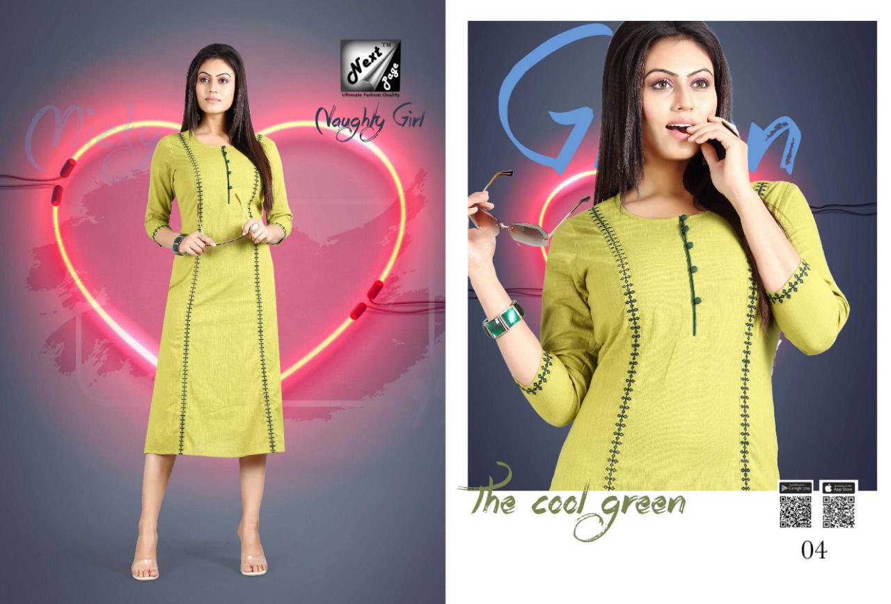 Naughty Girl By Next Page 01 To 10 Series Beautiful Colorful Stylish Fancy Casual Wear & Ethnic Wear & Ready To Wear Heavy Rayon/cotton Printed Kurtis At Wholesale Price