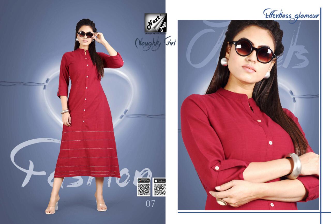 Naughty Girl By Next Page 01 To 10 Series Beautiful Colorful Stylish Fancy Casual Wear & Ethnic Wear & Ready To Wear Heavy Rayon/cotton Printed Kurtis At Wholesale Price