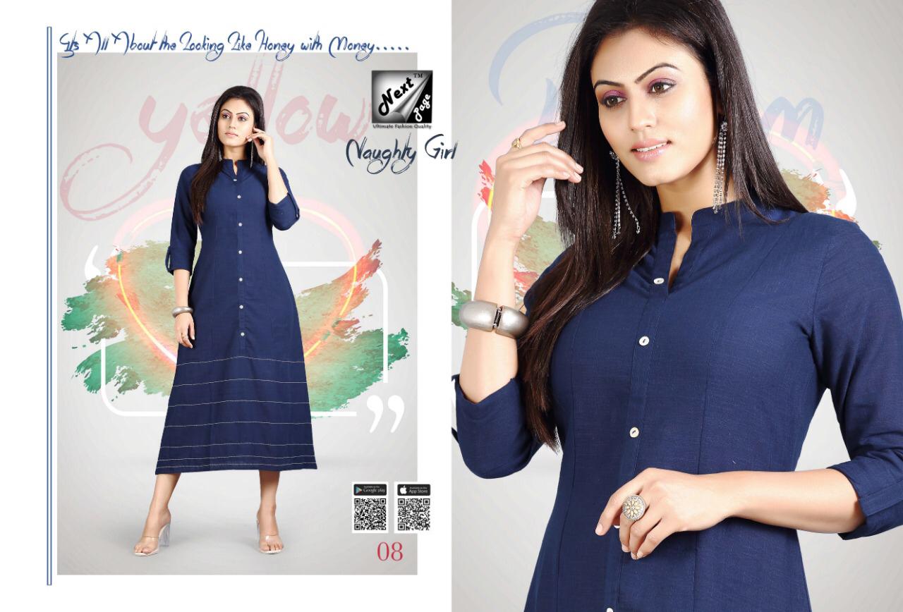 Naughty Girl By Next Page 01 To 10 Series Beautiful Colorful Stylish Fancy Casual Wear & Ethnic Wear & Ready To Wear Heavy Rayon/cotton Printed Kurtis At Wholesale Price