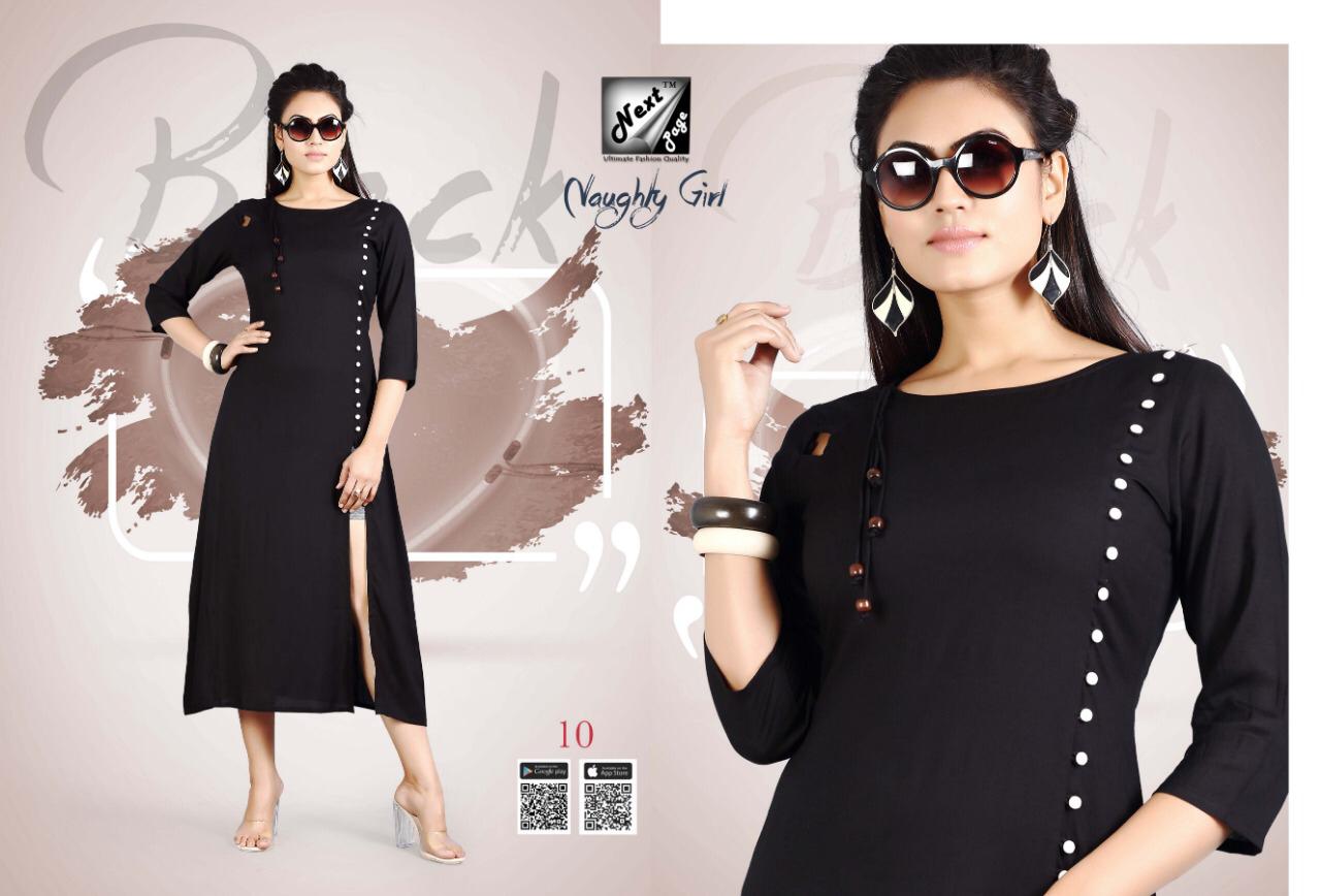 Naughty Girl By Next Page 01 To 10 Series Beautiful Colorful Stylish Fancy Casual Wear & Ethnic Wear & Ready To Wear Heavy Rayon/cotton Printed Kurtis At Wholesale Price