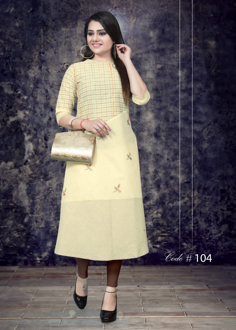 Navika By Sweta 101 To 110 Series Beautiful Stylish Fancy Colorful Casual Wear & Ethnic Wear & Ready To Wear Heavy Cotton Printed Kurtis At Wholesale Price