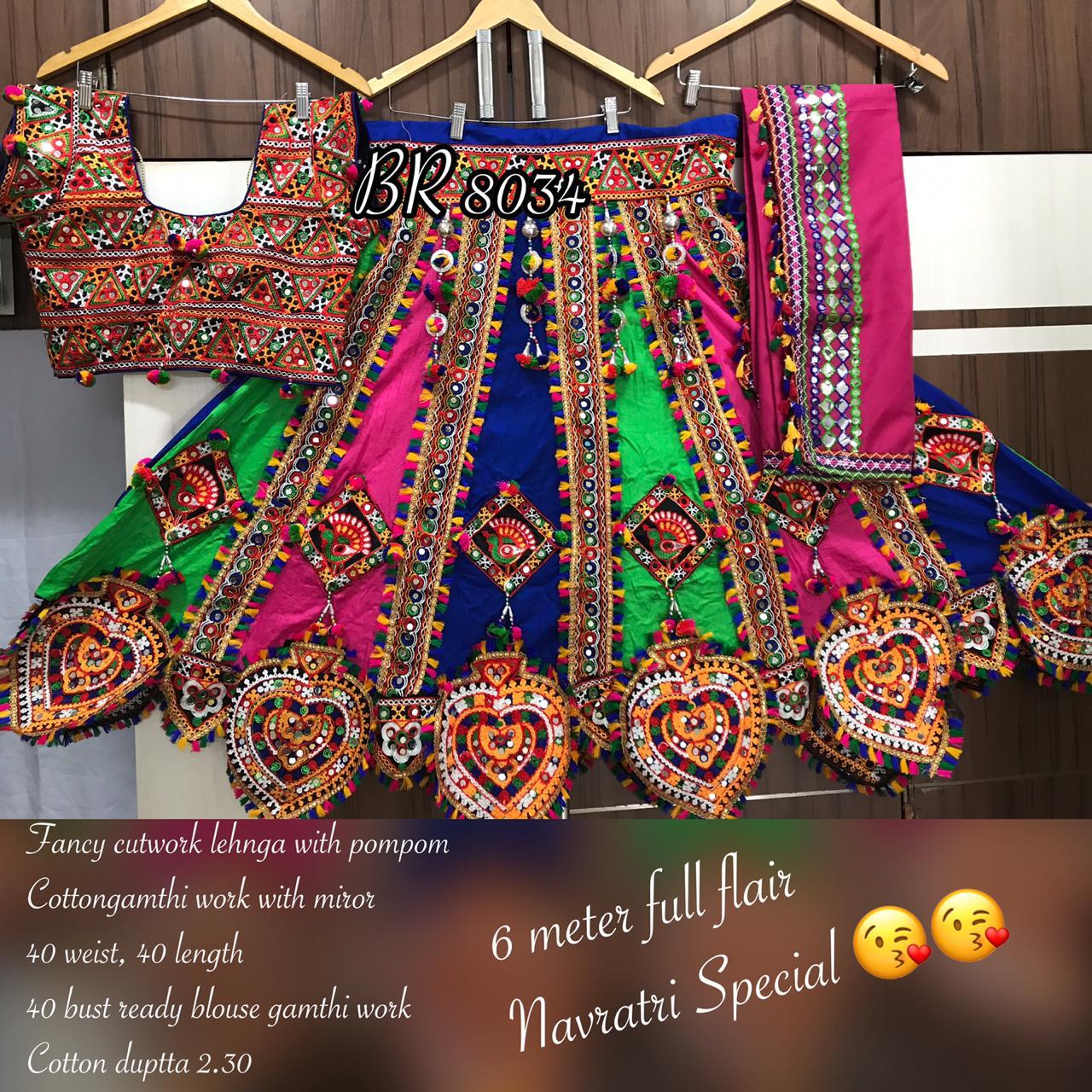 Navratri Collection 8034 Colours By Fashid Wholesale 8034-a To 8034-f Series Designer Beautiful Navratri Collection Occasional Wear & Party Wear Fancy Lehengas At Wholesale Price