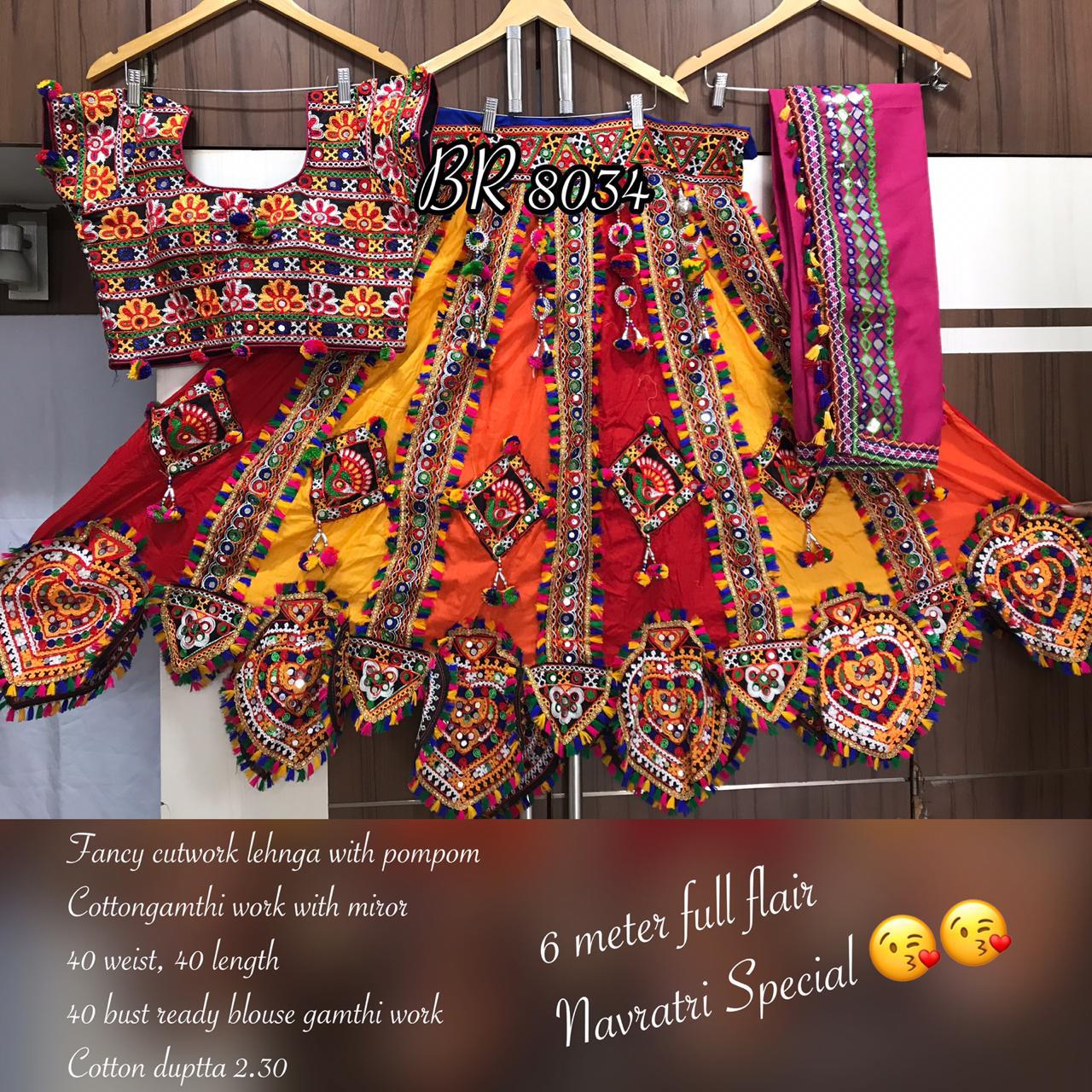 Navratri Collection 8034 Colours By Fashid Wholesale 8034-a To 8034-f Series Designer Beautiful Navratri Collection Occasional Wear & Party Wear Fancy Lehengas At Wholesale Price