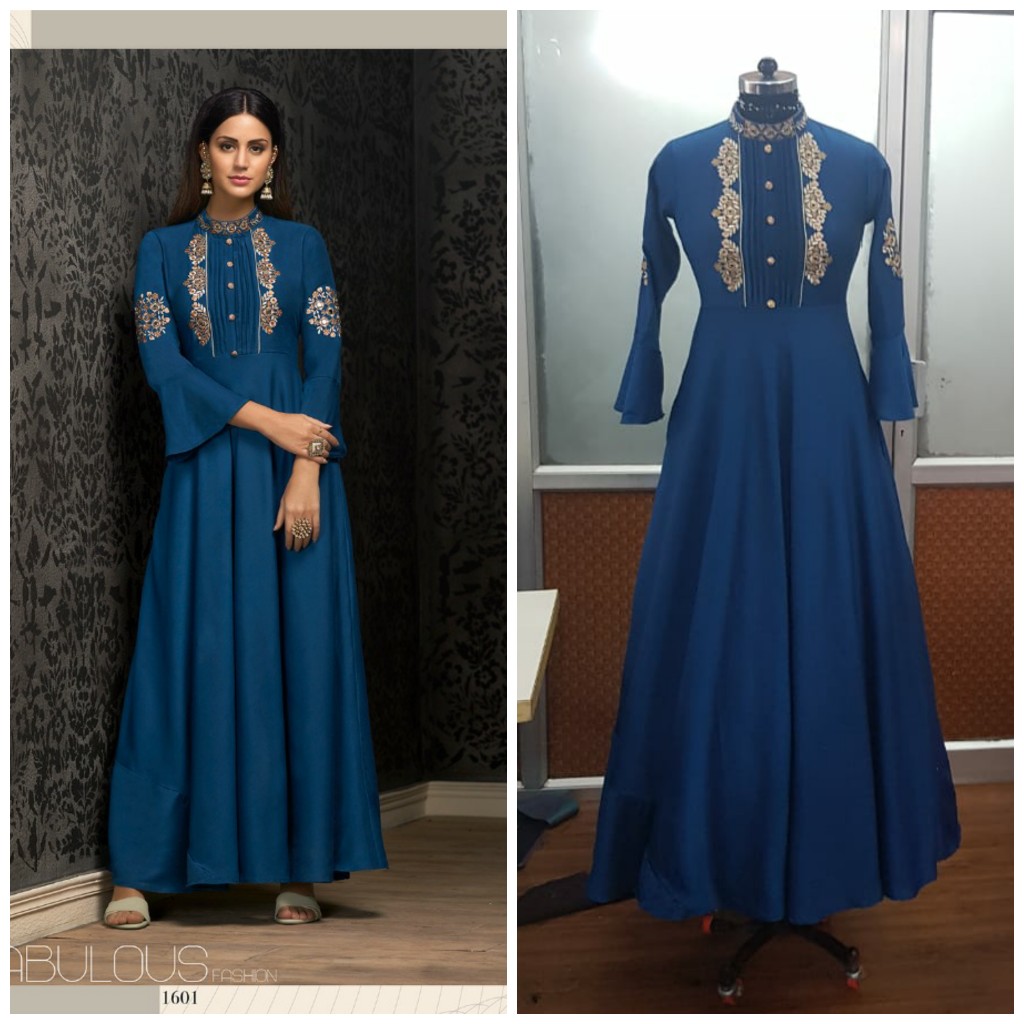 Navya Vol-16 By Vardan Designer 1601 To 1604 Series Beautiful Stylish Fancy Colorful Casual Wear & Ethnic Wear & Ready To Wear Muslin With Embroidery Gowns At Wholesale Price