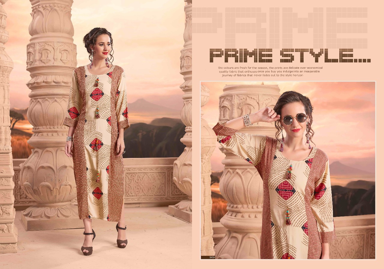 Navya By Vardhita 1001 To 1007 Series Designer Beautiful Fancy Colorful Stylish Party Wear & Ethnic Wear Rayon Printed Kurtis At Wholesale Price