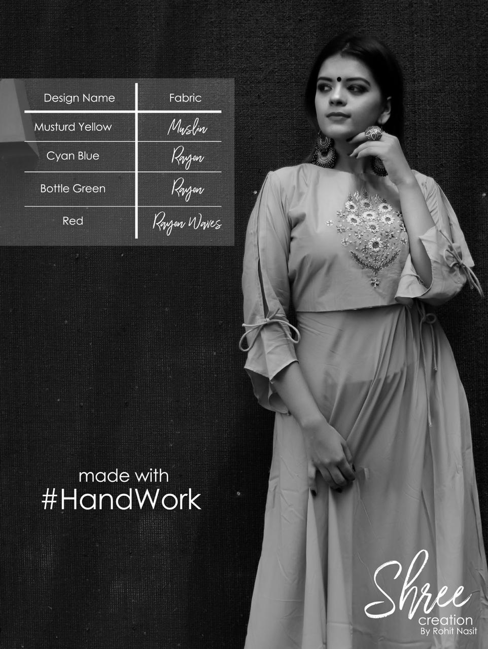 Navyariti Vol-1 By Shree Creation Beautiful Designer Stylish Colorful Fancy Party Wear & Ethnic Wear & Ready To Wear Heavy Rayon & Muslin Kurtis At Wholesale Price