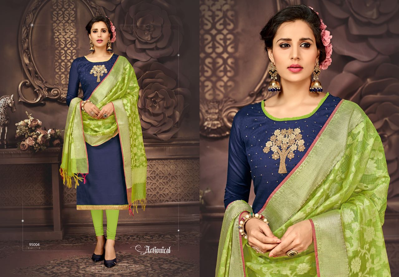 Naysa Vol-2 By Assian Art 95001 To 95012 Series Beautiful Stylish Fancy Colorful Casual Wear & Ethnic Wear Bombay Glace Cotton Dresses At Wholesale Price