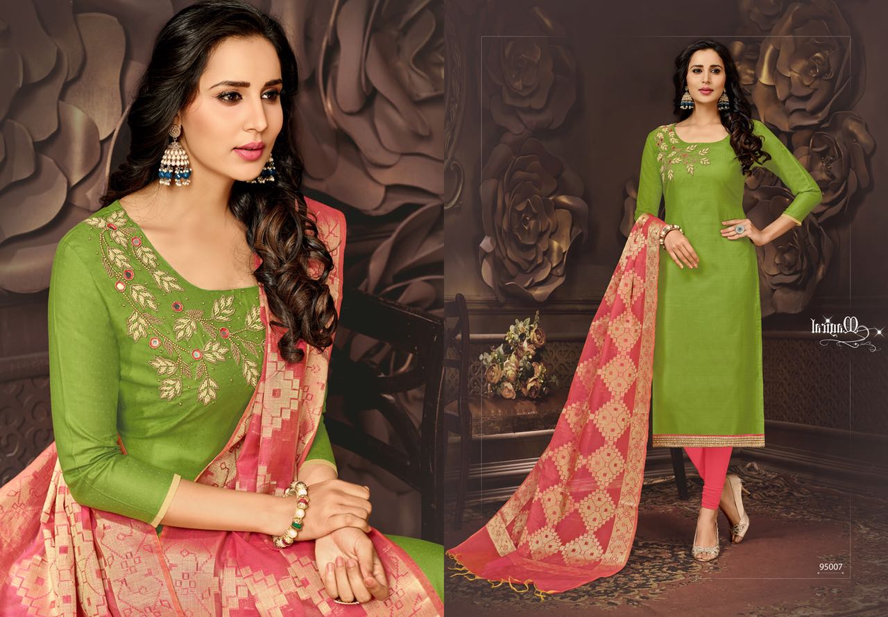 Naysa Vol-2 By Assian Art 95001 To 95012 Series Beautiful Stylish Fancy Colorful Casual Wear & Ethnic Wear Bombay Glace Cotton Dresses At Wholesale Price